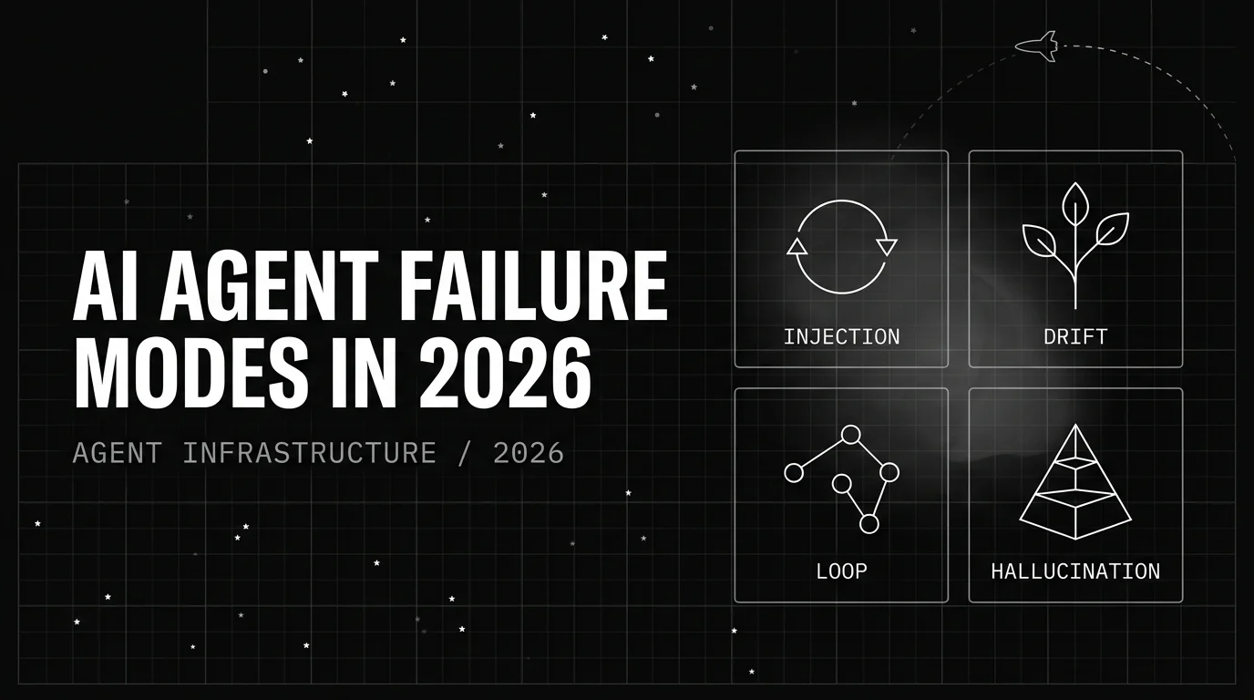 Editorial cover image for AI Agent Failure Modes in 2026: 12 Named Modes, Real Incidents, and Detection Recipes