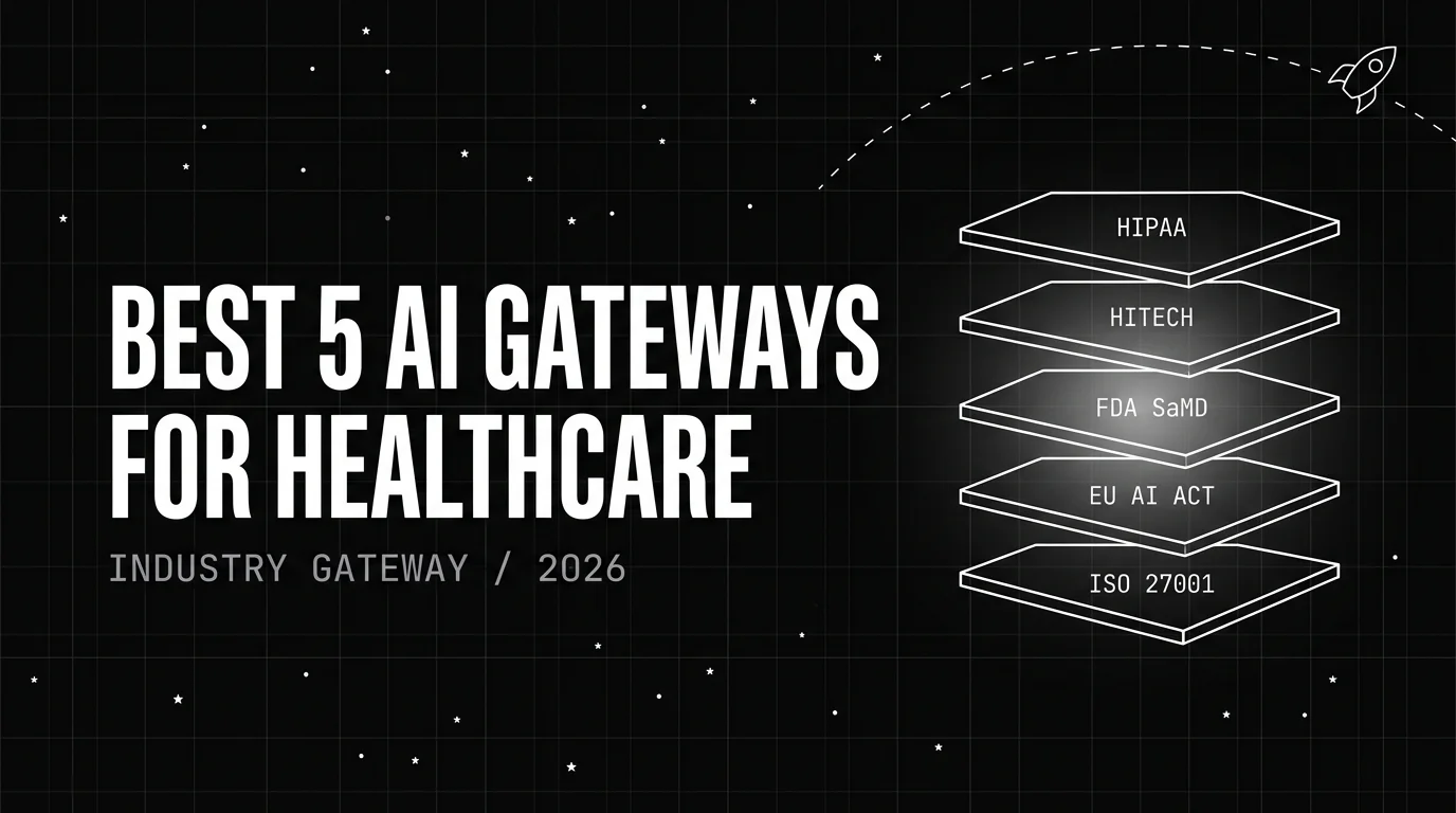 Editorial cover image for Best 5 AI Gateways for Healthcare in 2026: HIPAA-Ready Routing With Built-In PHI Guardrail