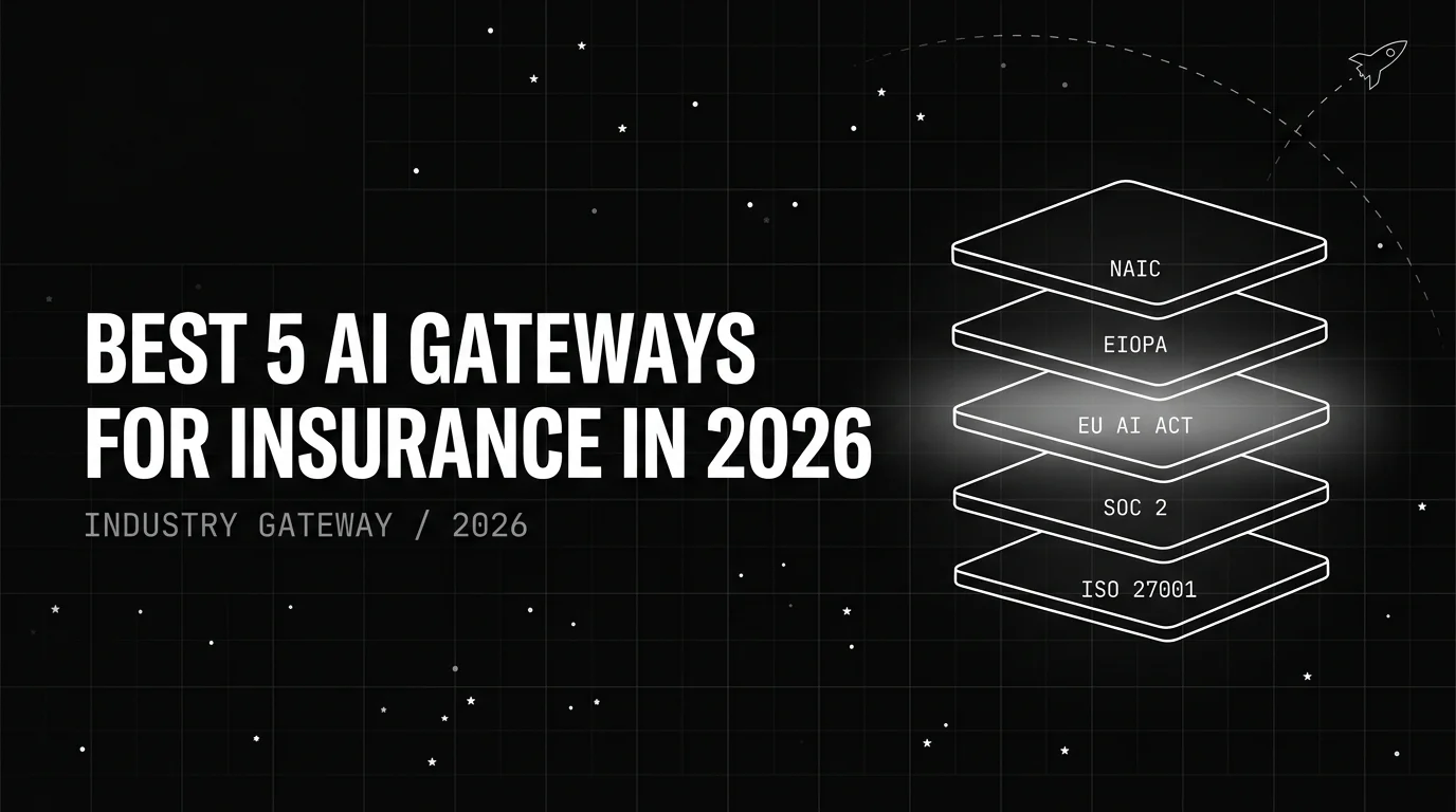 Editorial cover image for Best 5 AI Gateways for Insurance in 2026: Claims, Underwriting, and Audit Logs