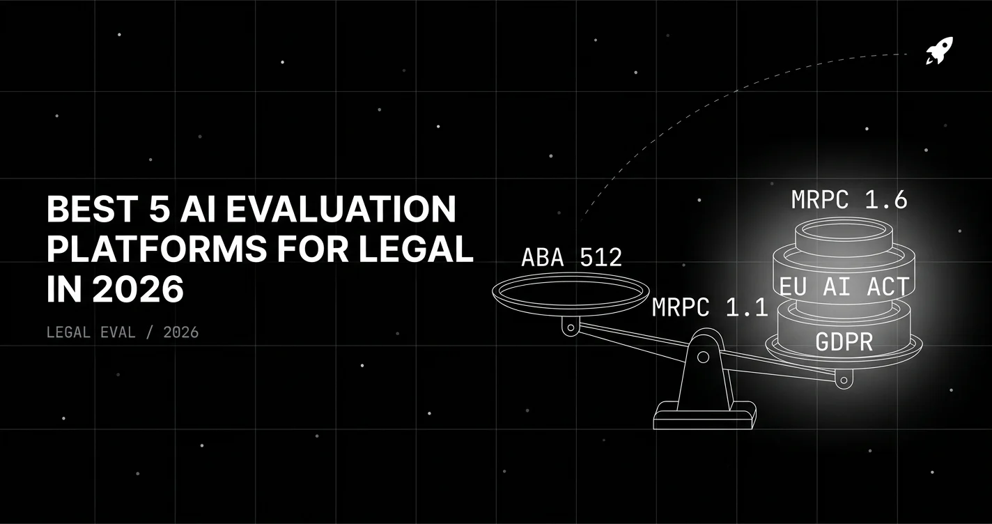 Compliance-pressure-stack diagram showing how ABA Model Rules 1.1/1.6/3.3/5.3, Mata v. Avianca, FRCP Rule 11/26(g), and EU AI Act Article 14 map to LLM evaluation requirements for legal teams