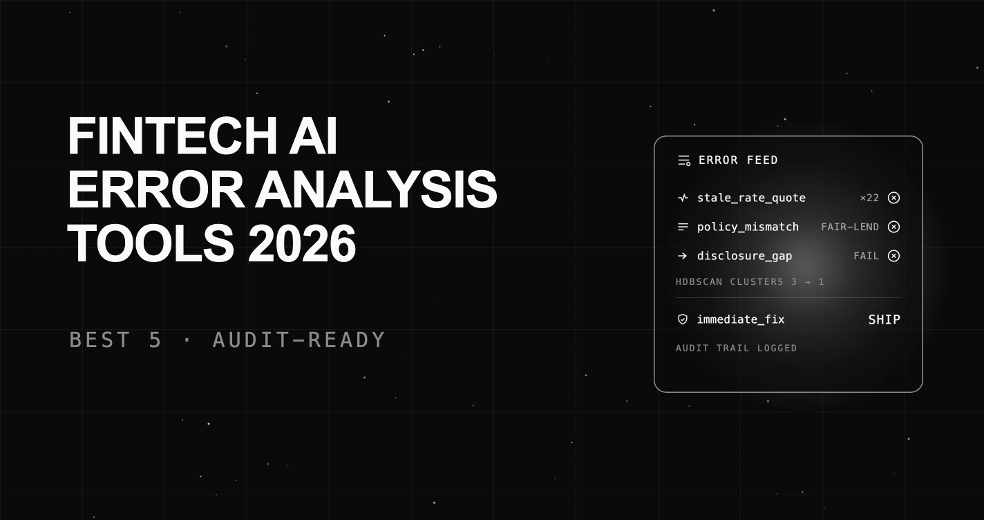 Best 5 Error Analysis Tools for Fintech AI Agents in 2026