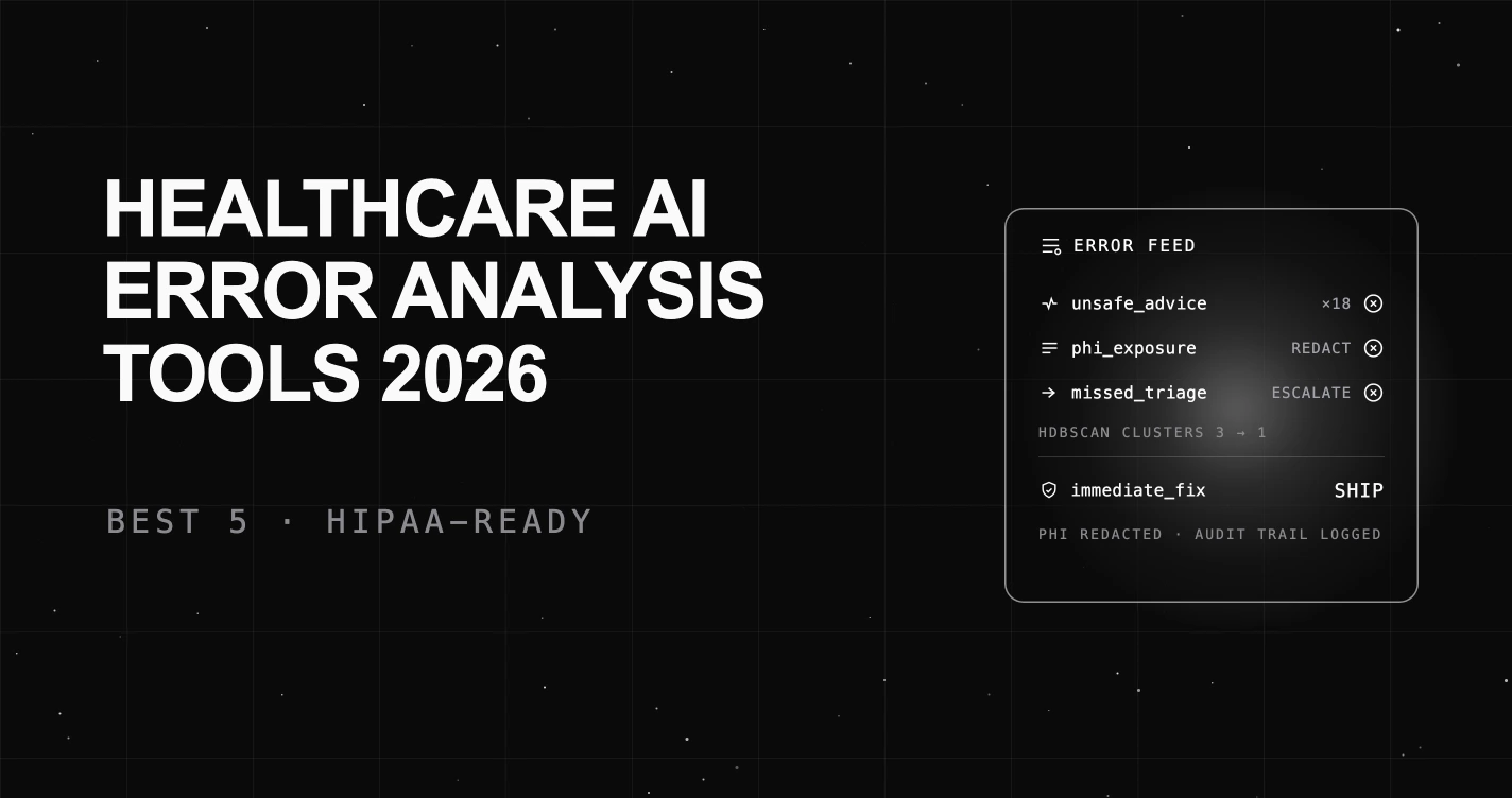 Best 5 Error Analysis Tools for Healthcare AI Agents in 2026