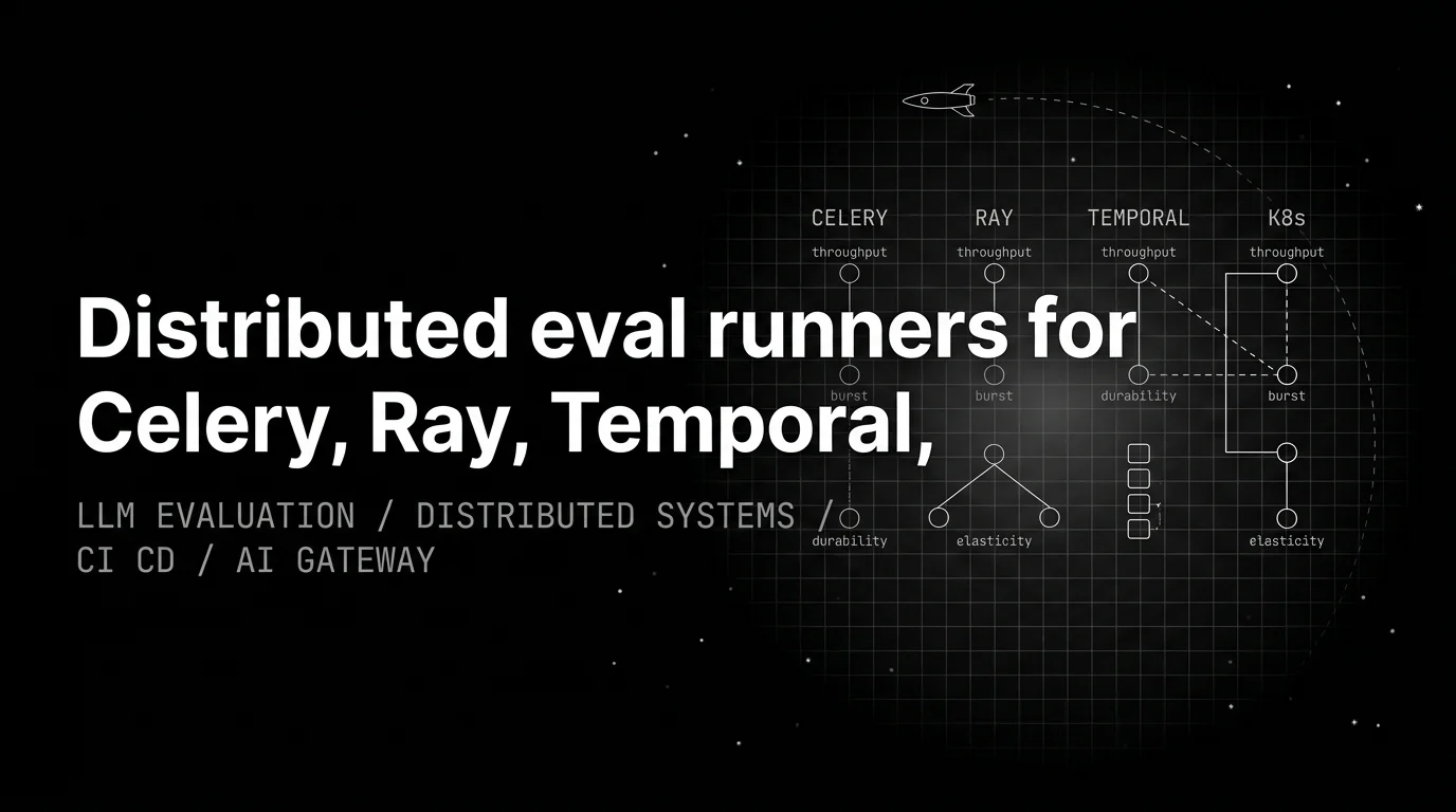 Distributed Eval Runners: Celery, Ray, Temporal, Kubernetes