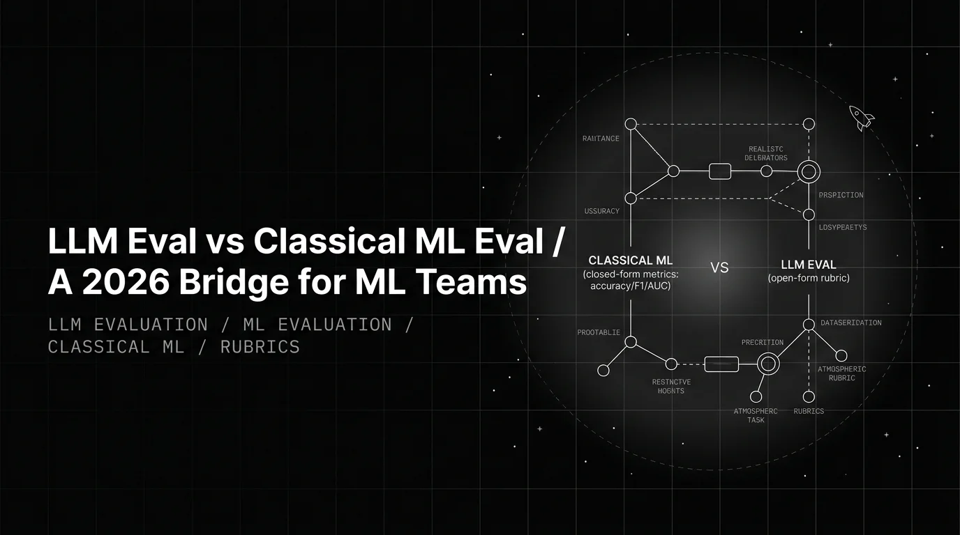 LLM Eval vs Classical ML Eval: A 2026 Bridge for ML Teams