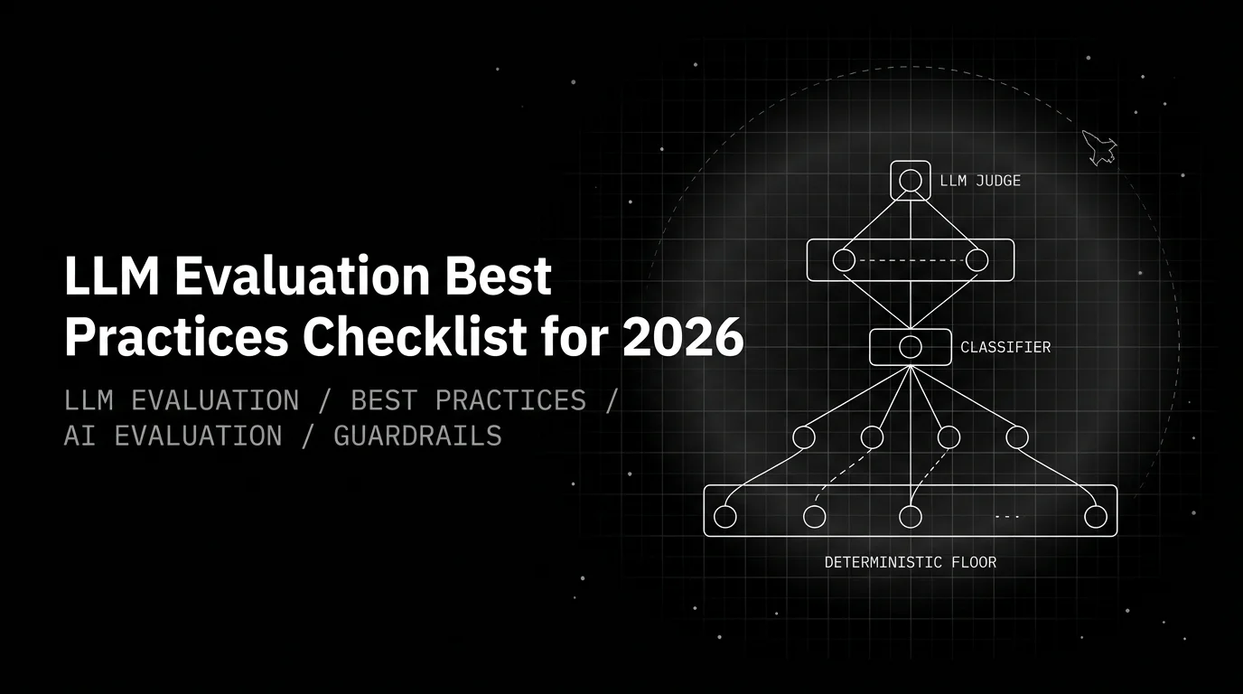 Editorial cover image for LLM Evaluation Best Practices Checklist for 2026