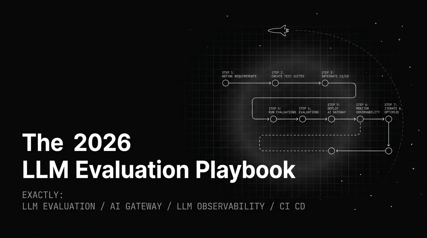 Editorial cover image for The 2026 LLM Evaluation Playbook