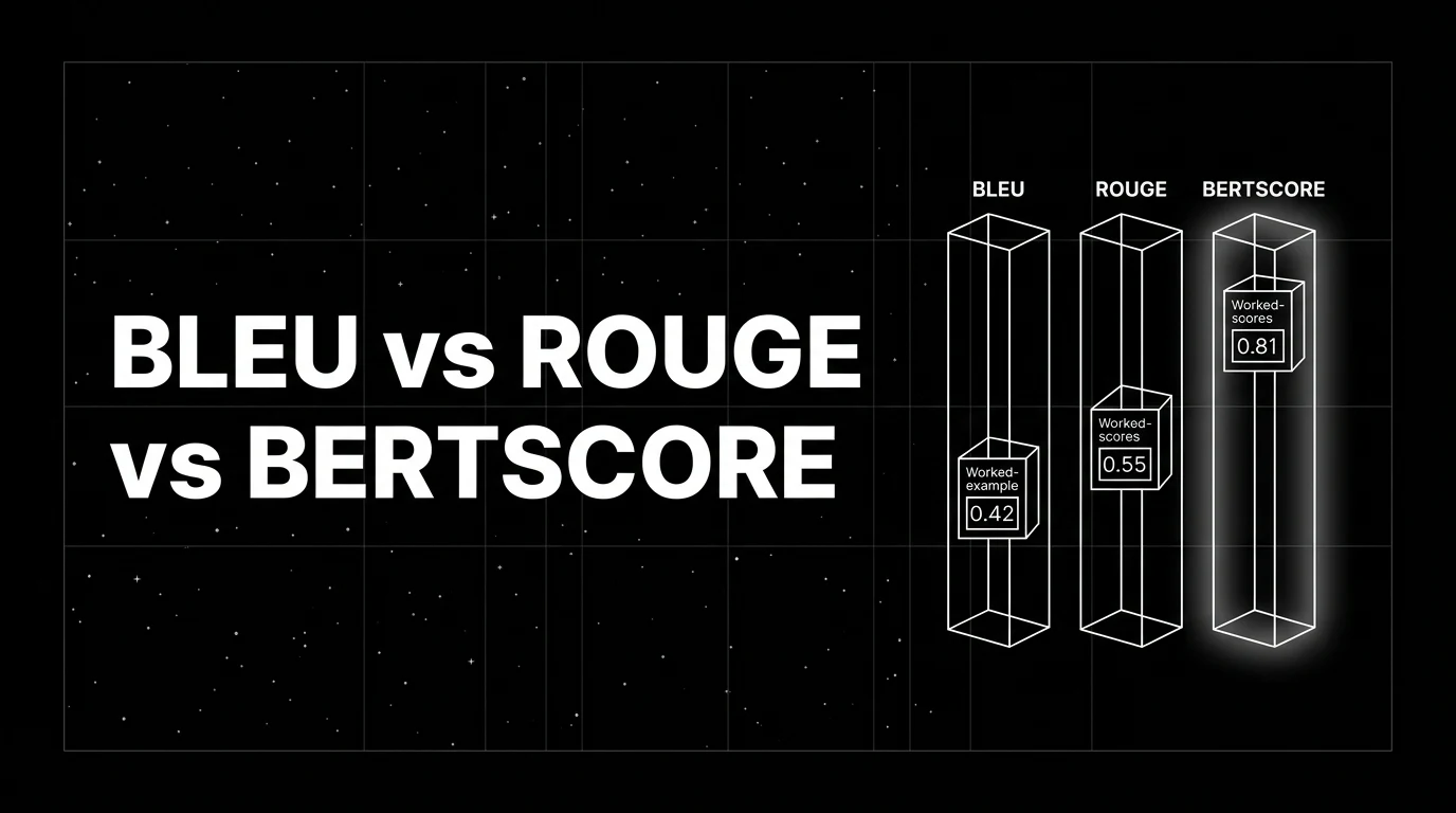 BLEU vs ROUGE vs BERTScore: Worked Examples and 2026 Use Cases