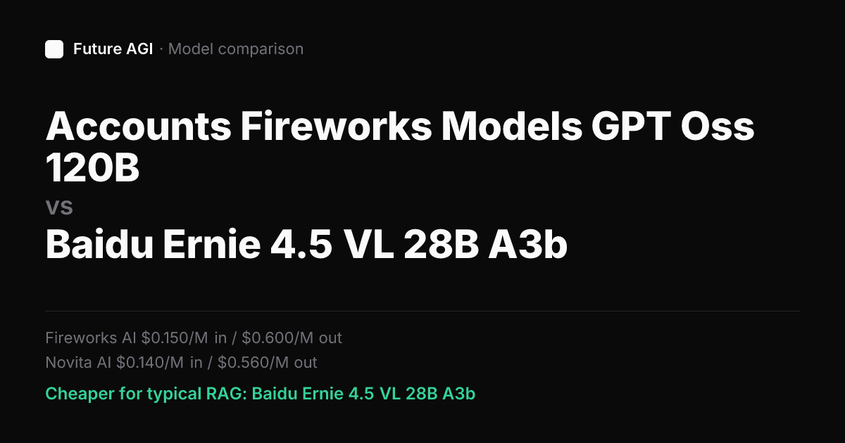Accounts Fireworks Models GPT Oss 120B vs Baidu Ernie 4.5 VL 28B A3b ...